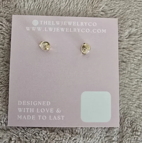 Gold and White Pearl Drop Earrings - Picture 2 of 3